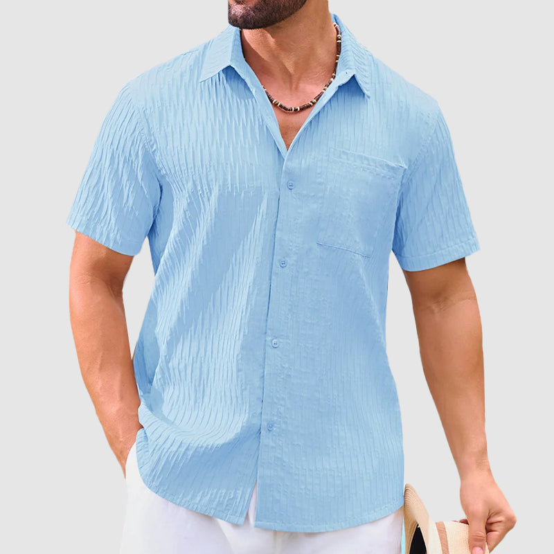 Edward Stone Textured Short Sleeve Button Shirt