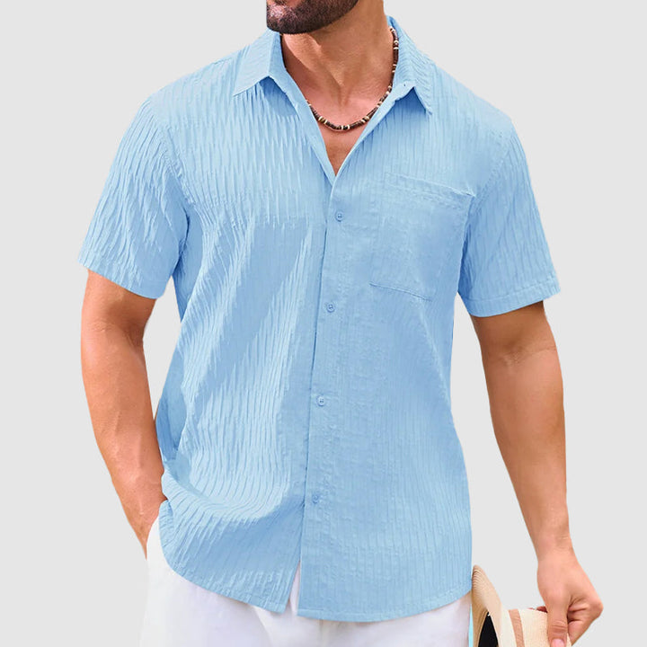 Edward Stone Textured Short Sleeve Button Shirt