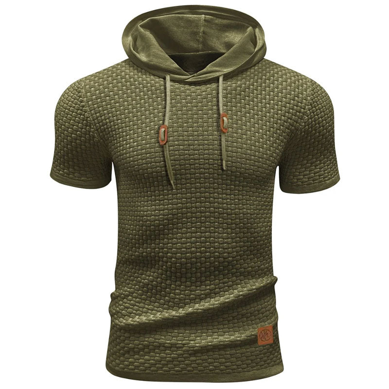 Edward Stone Waffle Knit Hooded T-Shirt