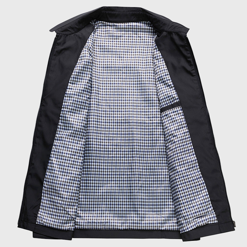 Edward Stone Zip-Up Casual Collar Jacket