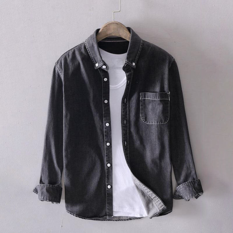 Edward Stone Button-Down Denim Style Shirt