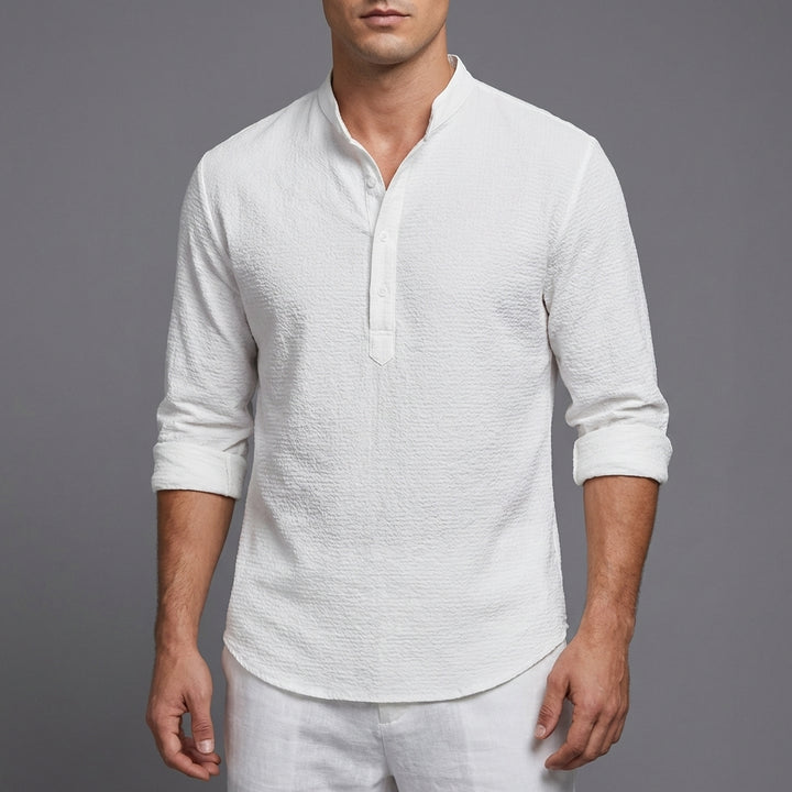 Edward Stone Casual Button Henley Shirt