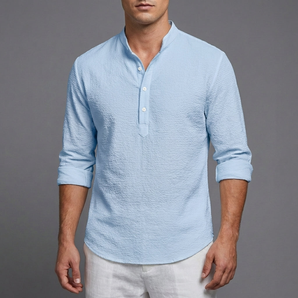 Edward Stone Casual Button Henley Shirt