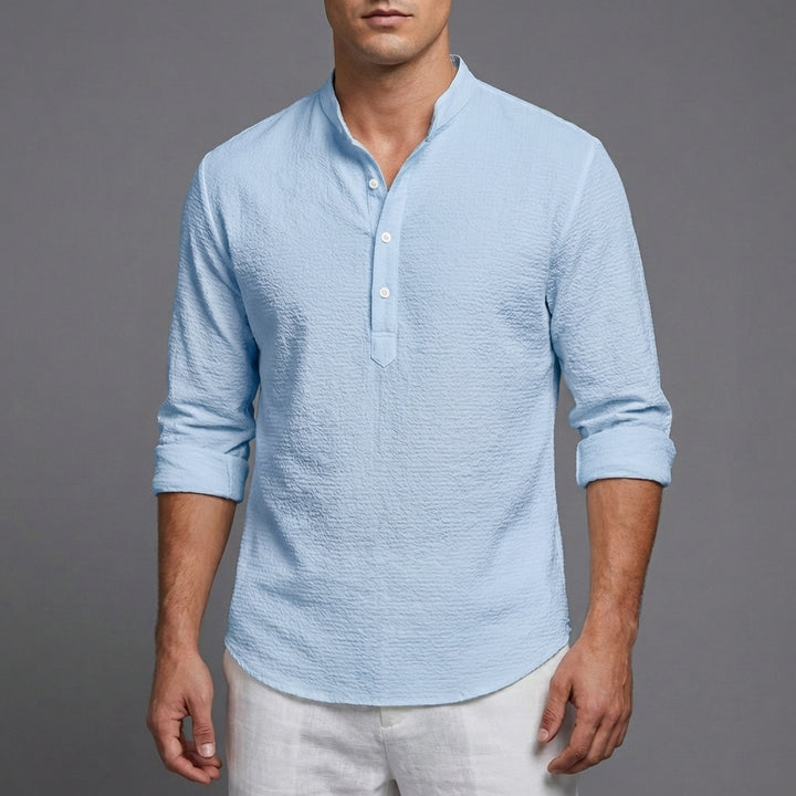 Edward Stone Casual Button Henley Shirt
