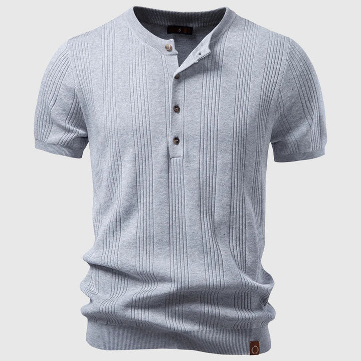 Edward Stone Ribbed Henley T-Shirt