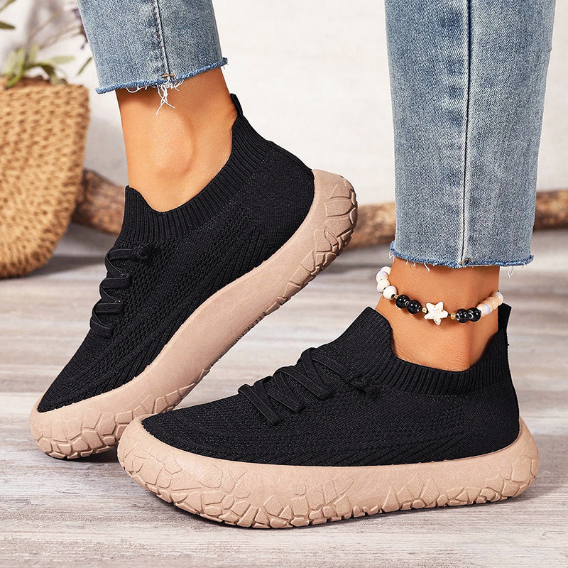 Elaina - Women’s Sock-Fit Knit Walking Sneakers