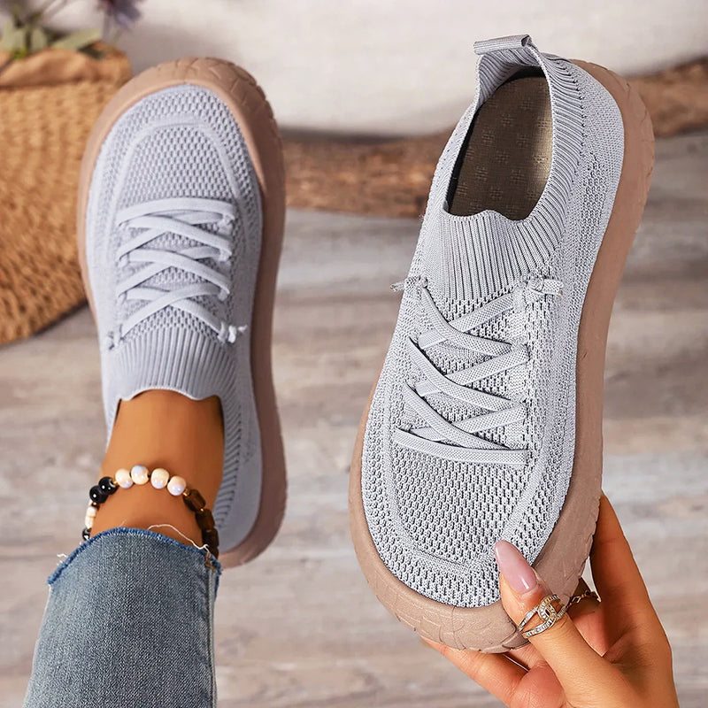 Elaina - Women’s Sock-Fit Knit Walking Sneakers