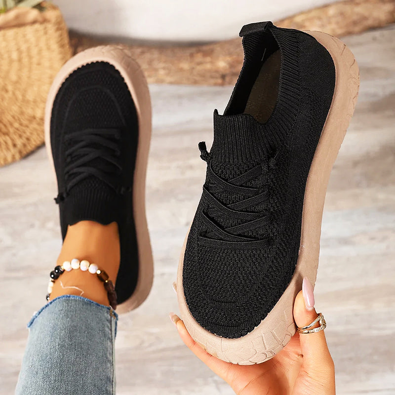 Elaina - Women’s Sock-Fit Knit Walking Sneakers