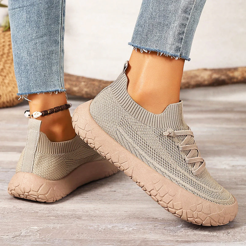Elaina - Women’s Sock-Fit Knit Walking Sneakers
