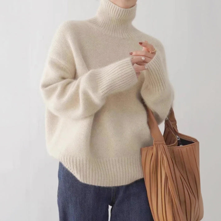 Ella - Women's Cashmere Turtleneck Knit Sweater