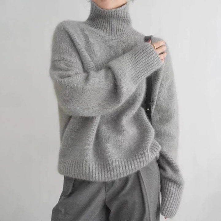 Ella - Women's Cashmere Turtleneck Knit Sweater