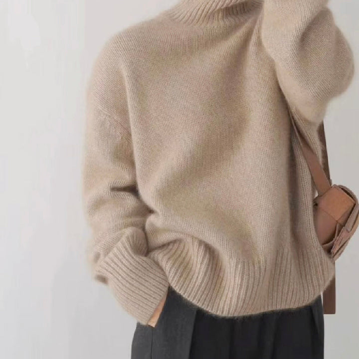 Ella - Women's Cashmere Turtleneck Knit Sweater