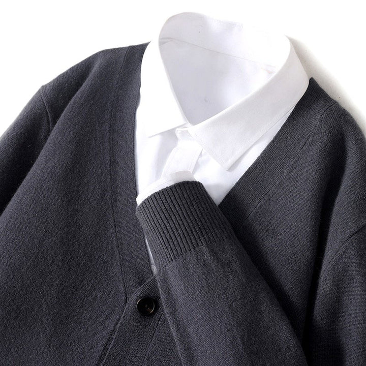 Ellsworth - Men's V-Neck Knit Sweater Cardigan