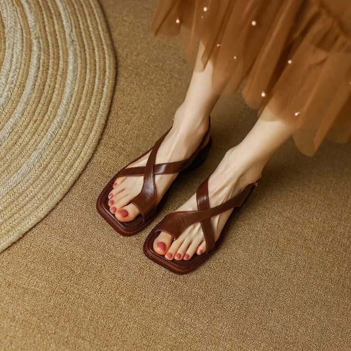 Clara Duval Slingback Strap Sandals