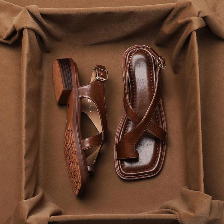 Clara Duval Slingback Strap Sandals