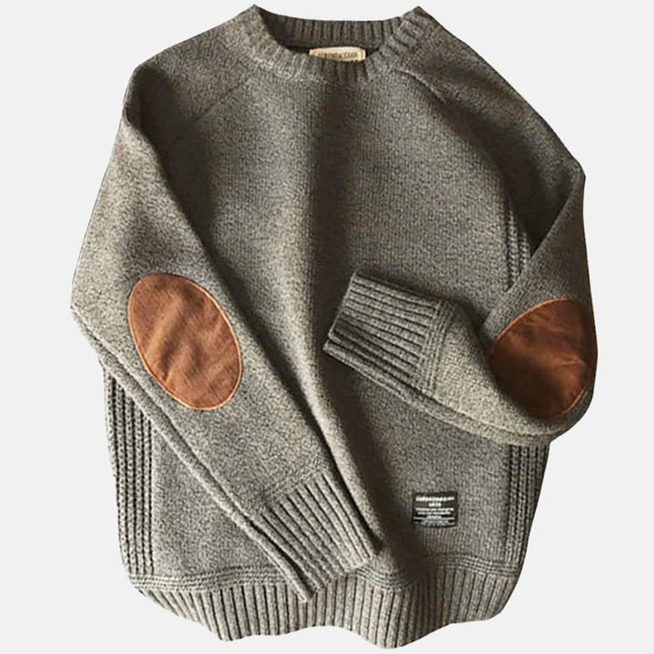 Emmett - Men's Elbow Patch Crewneck Sweater