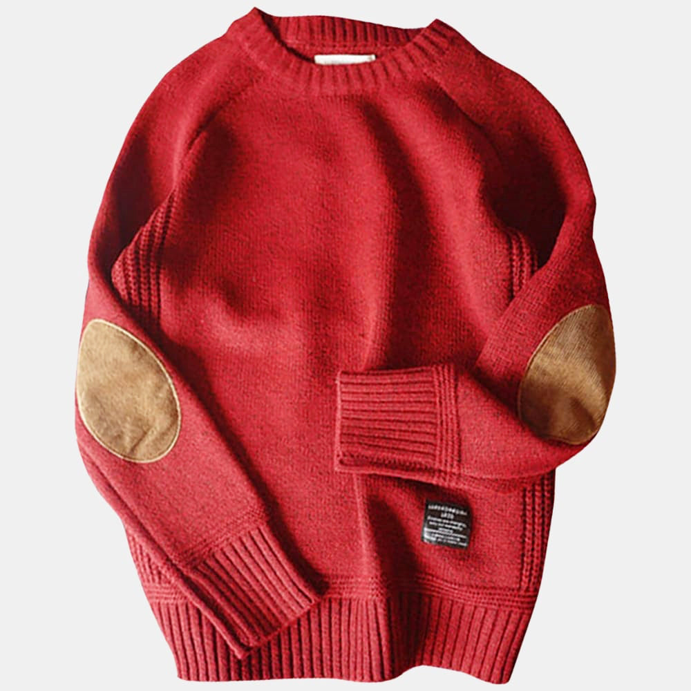 Emmett - Men's Elbow Patch Crewneck Sweater