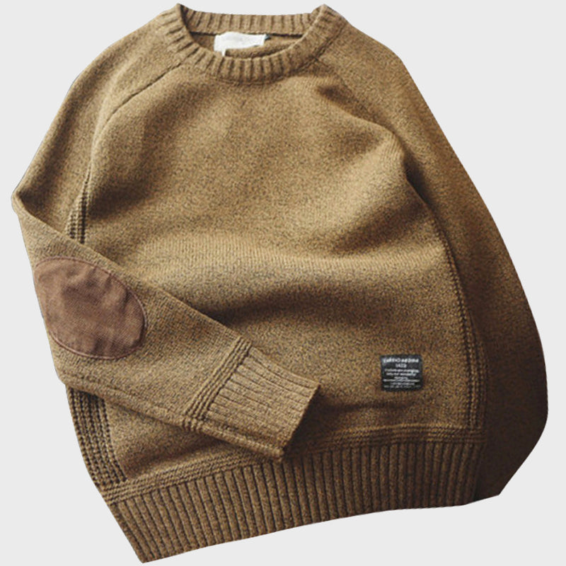 Emmett - Men's Elbow Patch Crewneck Sweater