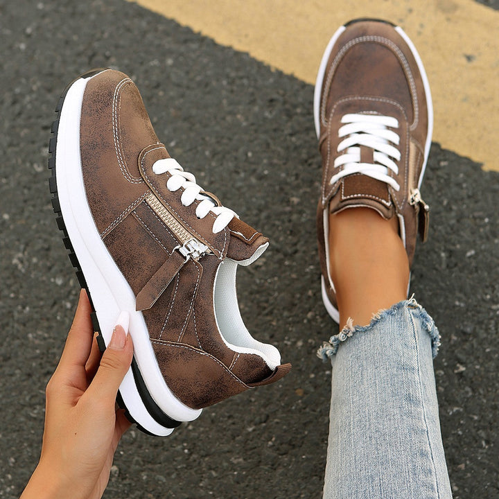 Erica - Women's Platform Zipper Sneakers