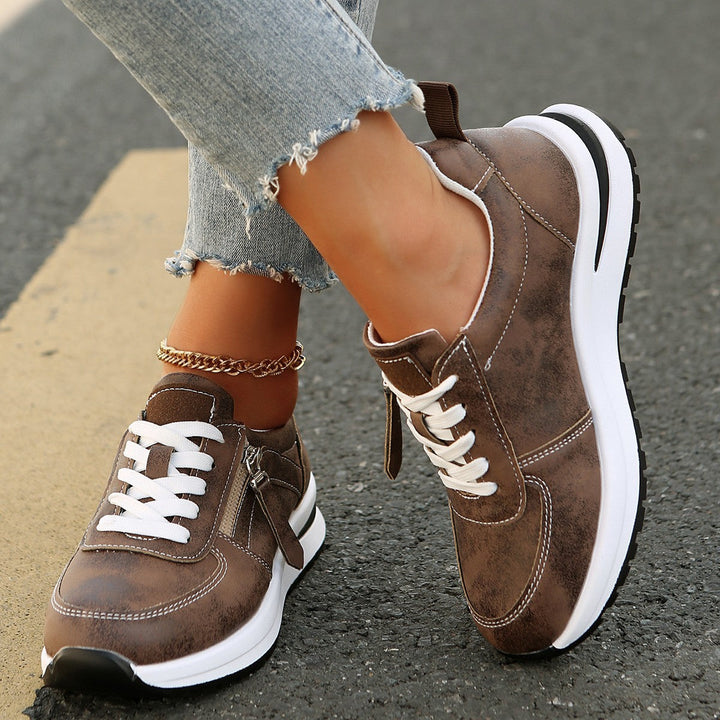 Erica - Women's Platform Zipper Sneakers