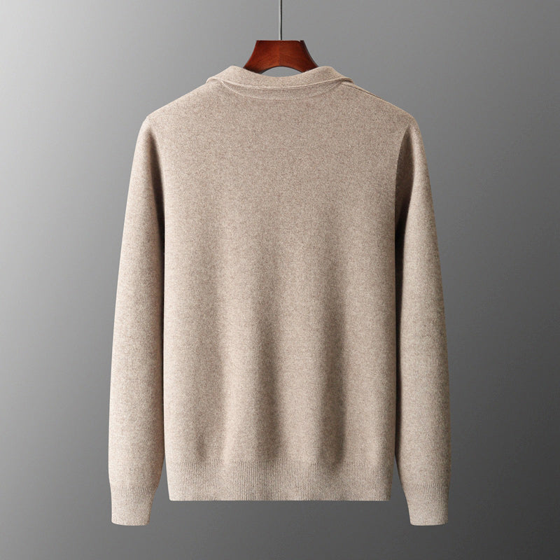 Erick - Men's Cashmere Zip-Up Knit Cardigan