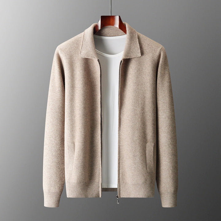 Erick - Men's Cashmere Zip-Up Knit Cardigan