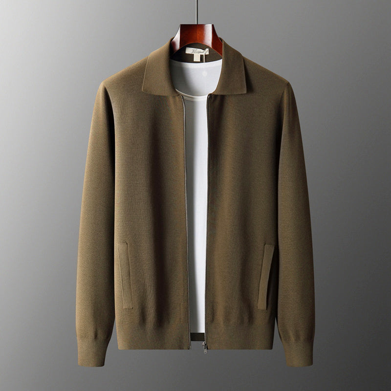 Erick - Men's Cashmere Zip-Up Knit Cardigan
