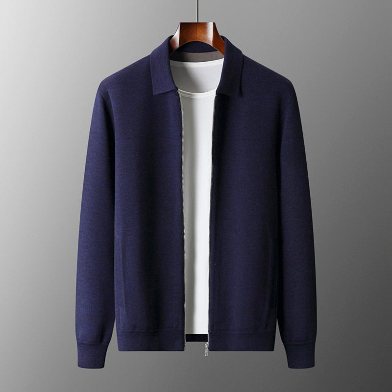Erick - Men's Cashmere Zip-Up Knit Cardigan