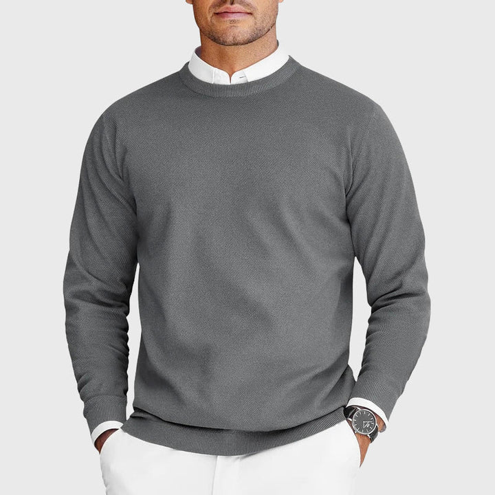 Ethan - Men's Lightweight Long Sleeve Crew Neck Sweater