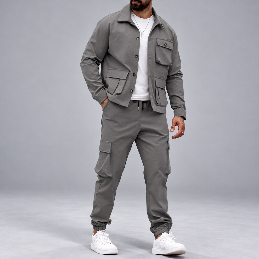 Felix - Men's Cargo Jacket and Joggers Two-Piece Set