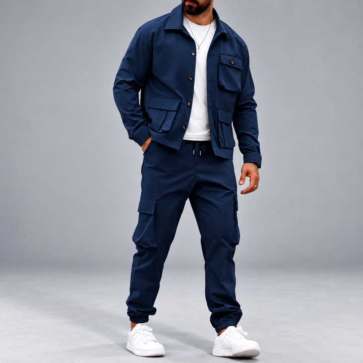 Felix - Men's Cargo Jacket and Joggers Two-Piece Set