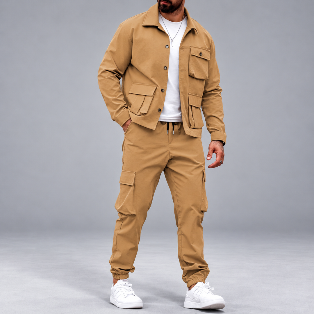 Felix - Men's Cargo Jacket and Joggers Two-Piece Set