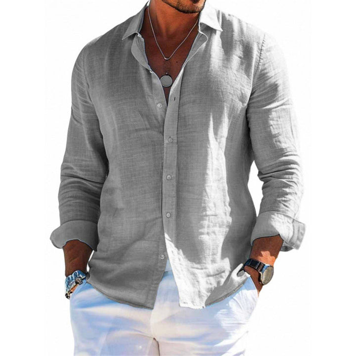 Garrett - Men's Casual Textured Button-Down Shirt