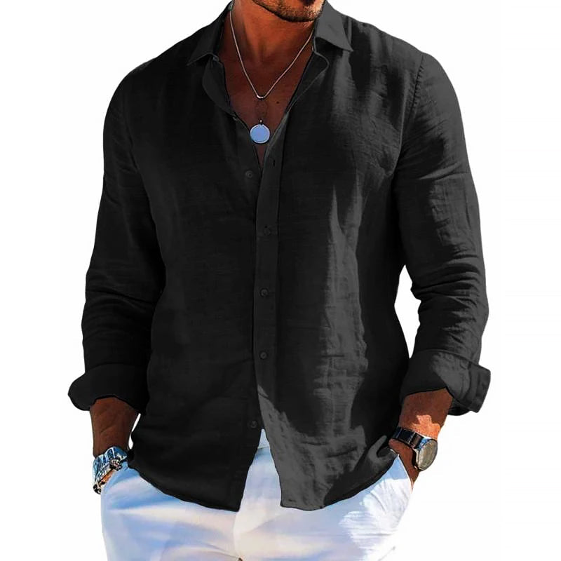 Garrett - Men's Casual Textured Button-Down Shirt