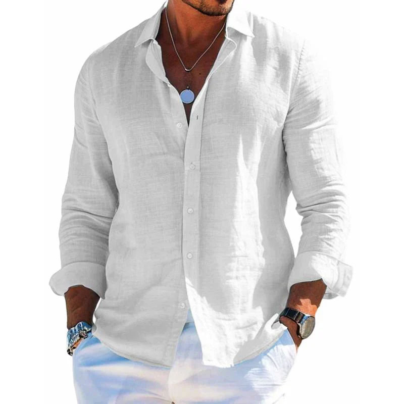 Garrett - Men's Casual Textured Button-Down Shirt