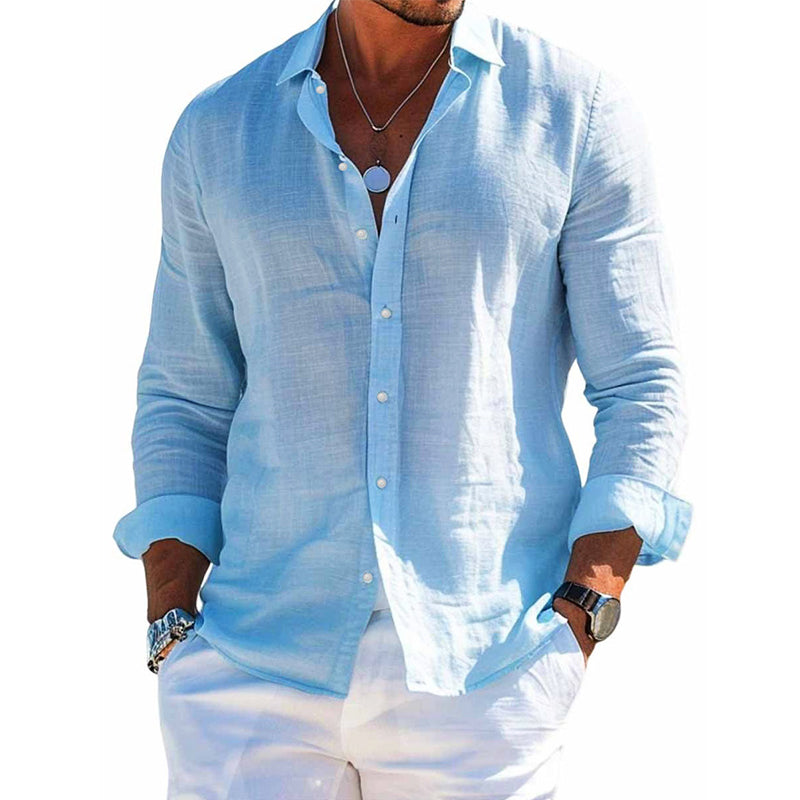 Garrett - Men's Casual Textured Button-Down Shirt