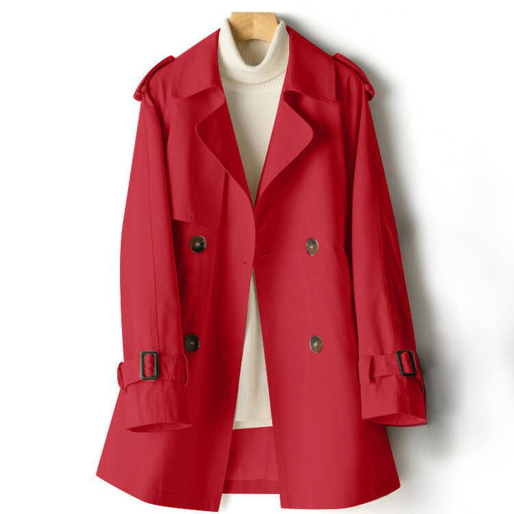Gemma - Women's Double-Breasted Trench Coat