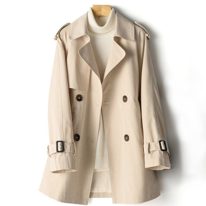 Gemma - Women's Double-Breasted Trench Coat
