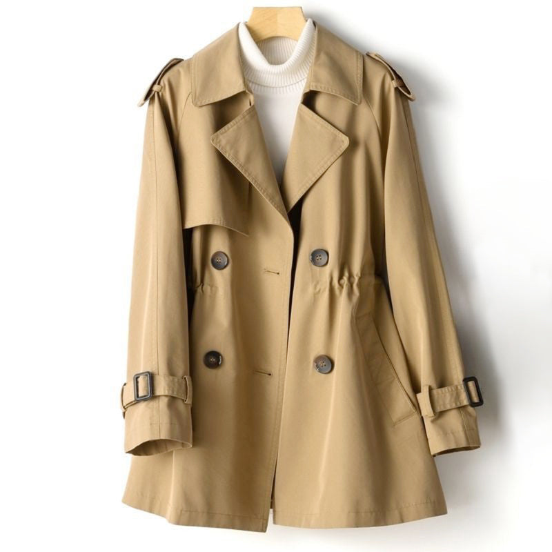 Gemma - Women's Double-Breasted Trench Coat