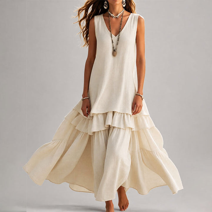 Gillian - Women's Layered Boho Maxi Dress