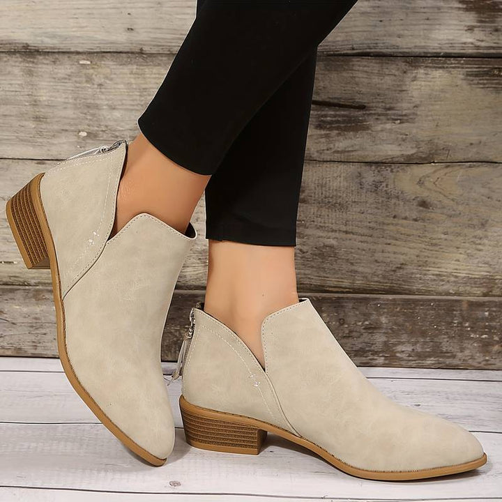 Giselle - Women's Cutout Suede Ankle Booties