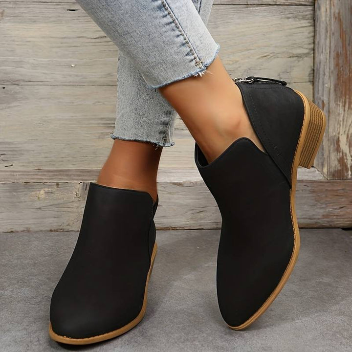 Giselle - Women's Cutout Suede Ankle Booties