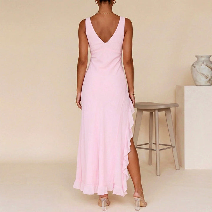 Gracie - Women’s Asymmetrical Ruffle Hem Formal Dress