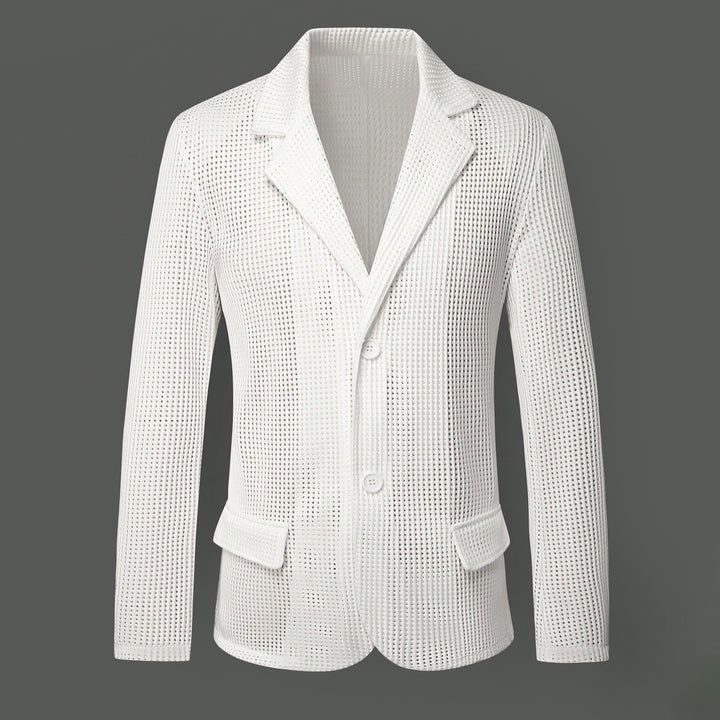 Grant - Men's Open-Mesh Knit Tailored Blazer