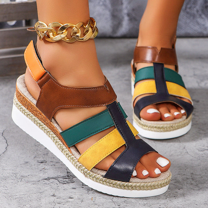 Hannah - Women's Multi-Strap Wedge Sandals