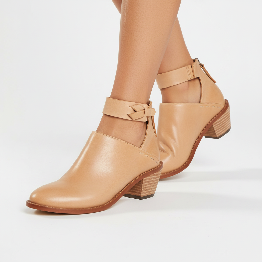 Harley - Women's Ankle Strap Low Heel Boots