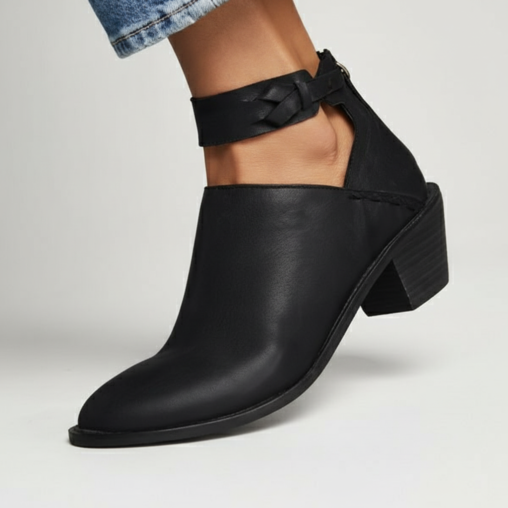 Harley - Women's Ankle Strap Low Heel Boots