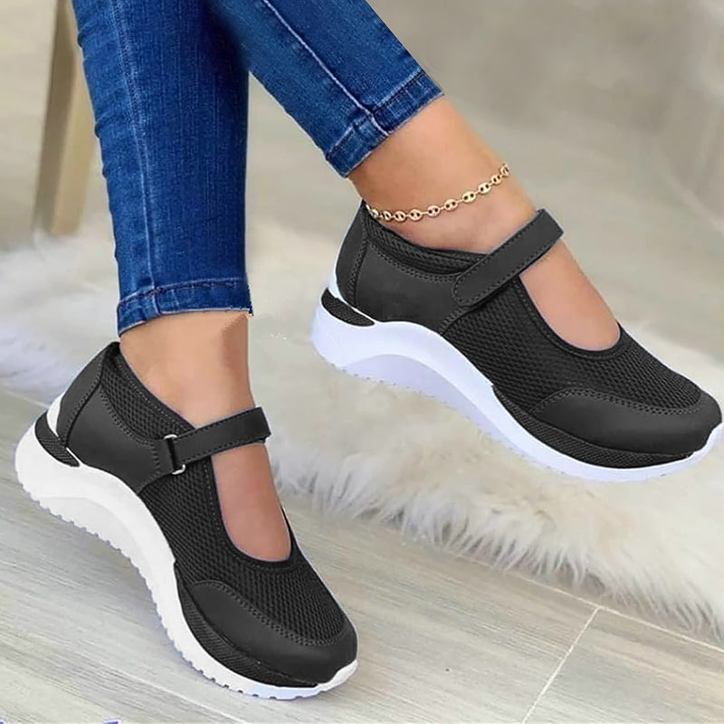 Harper - Women's Mary Jane Strap Mesh Sneakers
