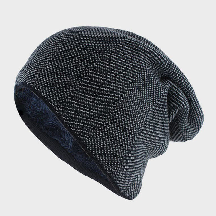 Helsinki - Slouchy Knitted Beanie with Fleece Lining
