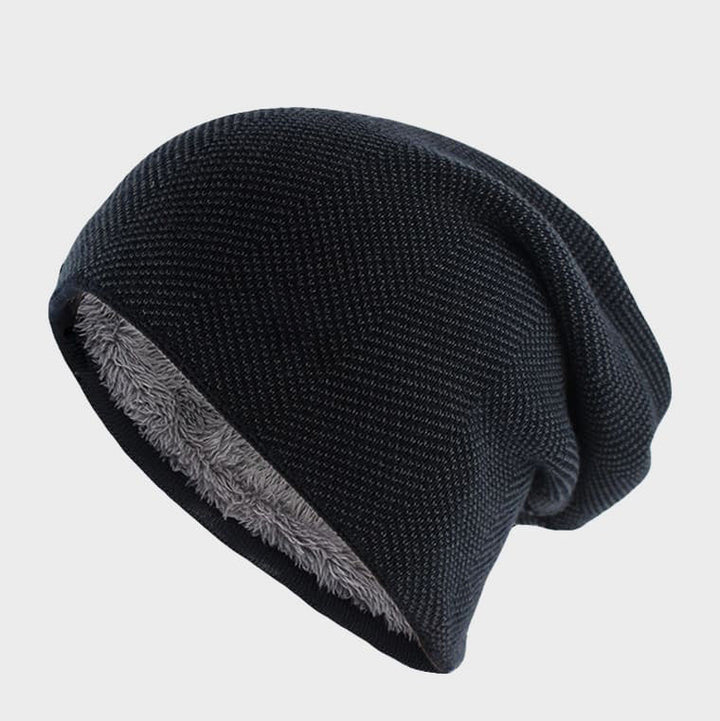 Helsinki - Slouchy Knitted Beanie with Fleece Lining